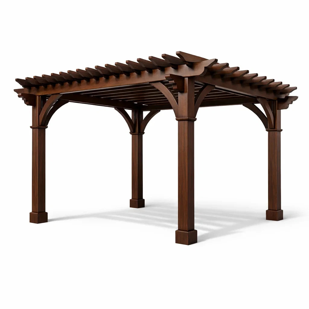 Pergola de jardin en bois marron 300 x 300 x 250 cm - 2026