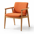 Fauteuil en tissu polyester orange avec cadre en chêne - 2026