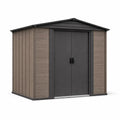 Abri de jardin en résine composite marron gris 185 x 152 x 226 cm - 2026