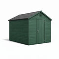 Abri de jardin en bois composite vert avec toit en pente - 2026