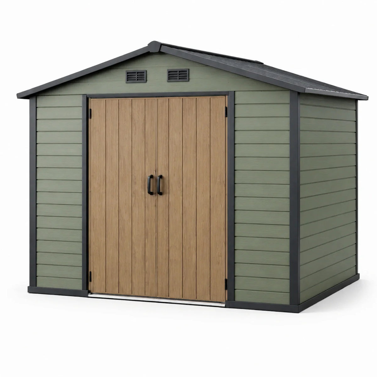 Abri de jardin en plastique et bois 280 cm x 260 cm x 230 cm - 2026