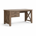 Bureau rectangulaire en bois avec tiroirs - 2026