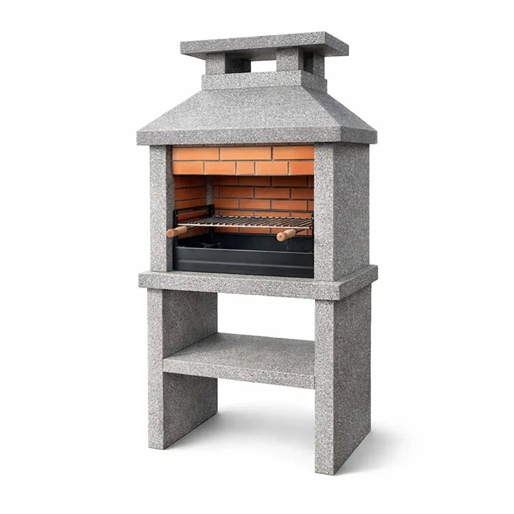 Barbecue en pierre avec briques réfractaires - 2026