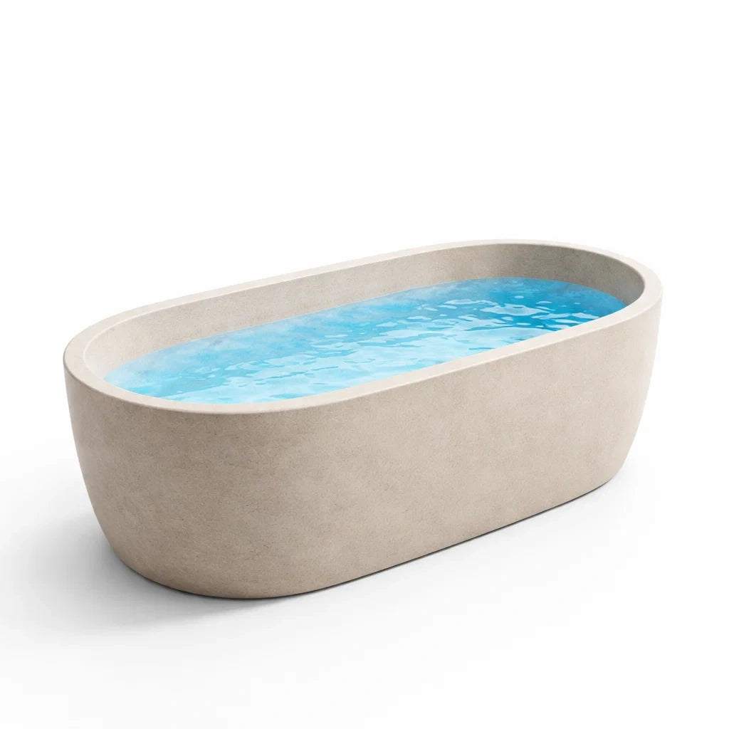 Baignoire îlot ovale en résine composite - 2026