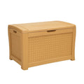 Coffre de rangement en Plastique Tressé Beige 90x45x58 cm - 2026