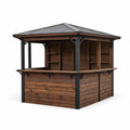 Kiosque de Jardin en Bois avec Toit en Acier Galvanisé - 2026