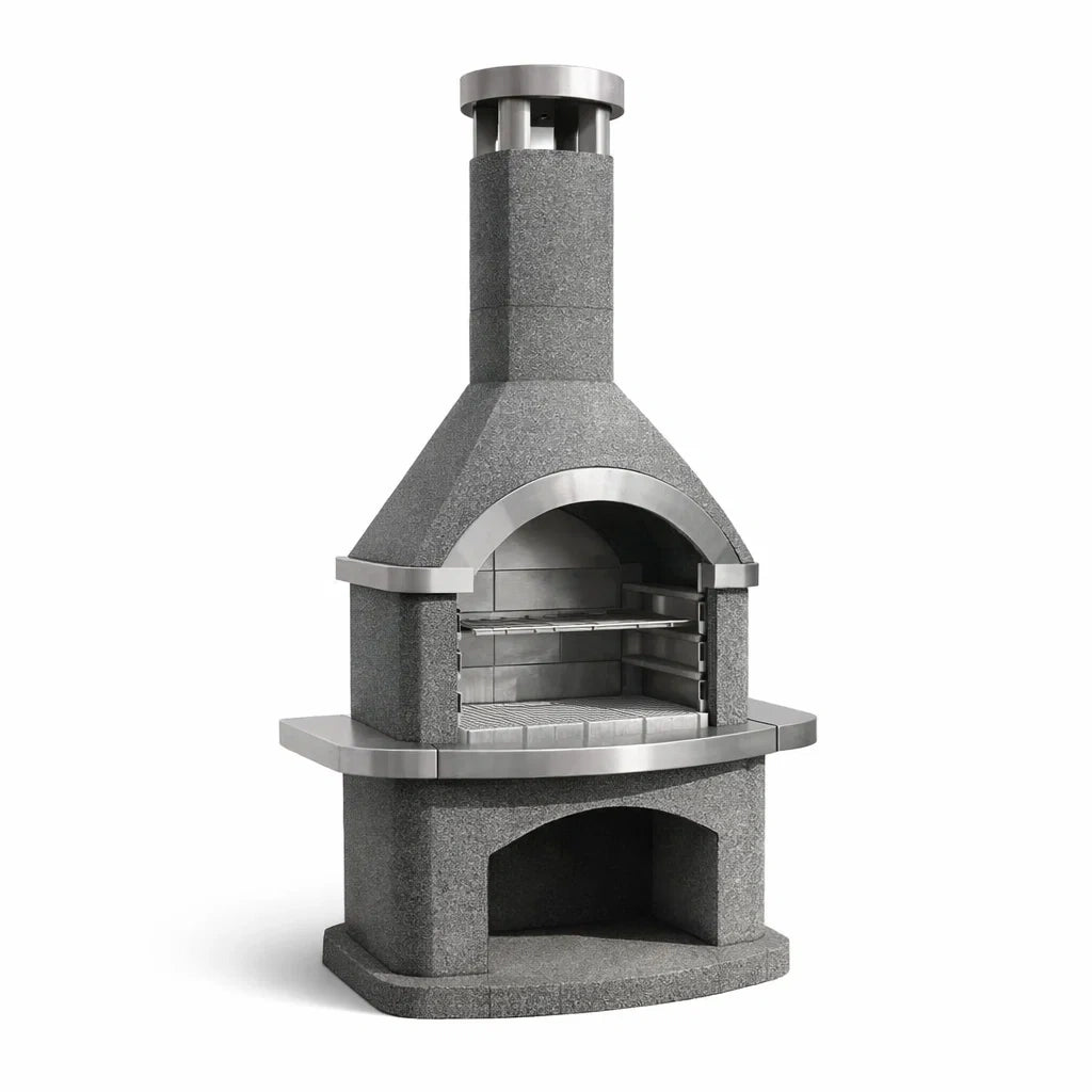 Barbecue en béton avec grille en acier inoxydable - 2026