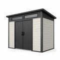 Abri de jardin en résine et métal gris avec fenêtres en polycarbonate 185x152x226 cm - 2026