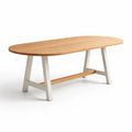 Table ovale en bois avec métal blanc - 2026