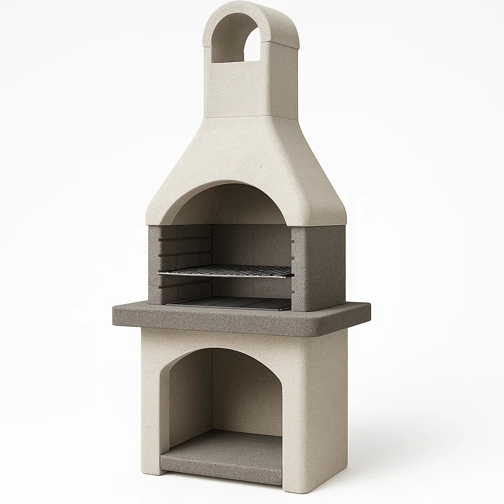 Barbecue en maçonnerie d'extérieur avec grille en acier - 2026