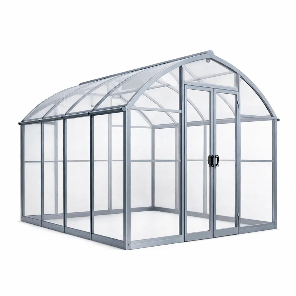 Serre en aluminium et polycarbonate 4 mm Argent 250x185x209 cm - 2026