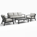 Ensemble de salon de jardin en aluminium avec coussins en polyester - 2026