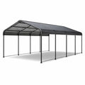 Abri de voiture en métal noir aluminium 600x300x290 cm - 2026