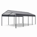 Abri voiture métallique en polycarbonate gris - 2026