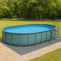 Piscine ovale en acier 610x360x120 cm avec échelle - 2026