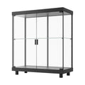 Vitrine en verre trempé et métal noir 100x40x105 cm - 2026