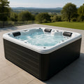 Jacuzzi extérieur 5 places acrylique noir et PVC - 2026