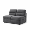 Canapé 2 places en polyester gris - 2026