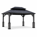 Pavillon de jardin en aluminium et acier galvanisé anthracite - 2026