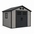 Abri de jardin en résine polypropylène avec fenêtres et double porte 262x332x252 cm - 2026