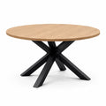 Table ronde en bois et acier noir - 2026