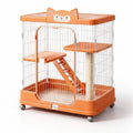 Cage à chat en métal orange avec plateformes et griffoir - 2026