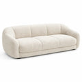 Canapé en tissu bouclé blanc cassé - 2026