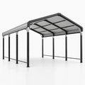 Abri voiture en métal avec toit en polycarbonate Gris - 2026