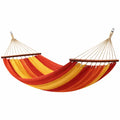 Hamac en coton et polyester rayé orange et jaune 200 x 150 cm - 2026