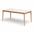 Table rectangulaire en marbre blanc et chêne - 2026