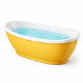 Baignoire îlot ovale en plastique jaune et blanc - 2026