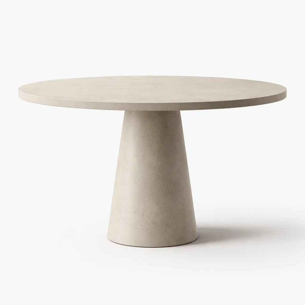 Table à manger ronde en béton - 2026