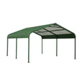 Abri voiture métal vert 5.5x3 m toit polycarbonate - 2026