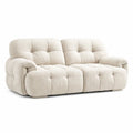 Canapé 2 places en tissu microfibre beige - 2026
