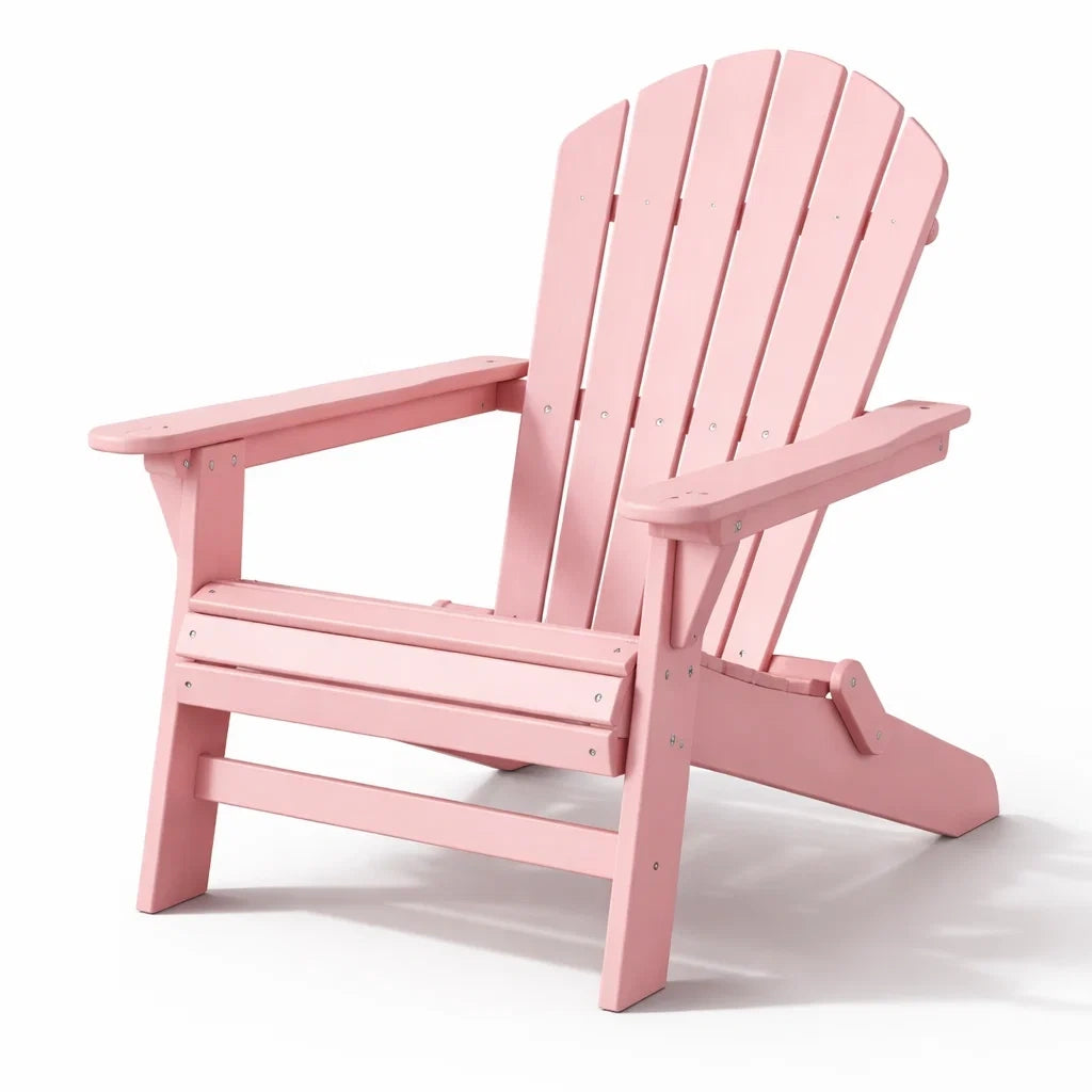 Chaise adirondack en bois massif rose - 2026