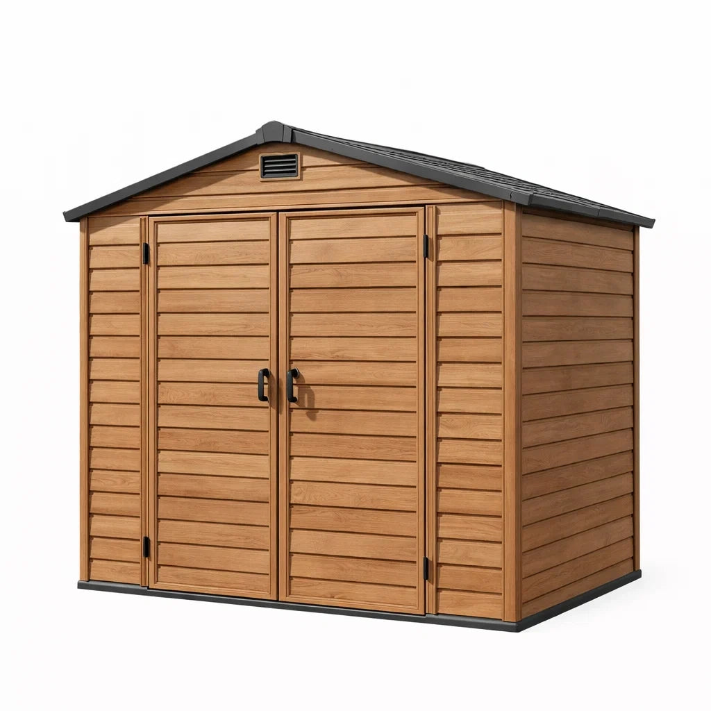 Abri de jardin en résine avec toit en pente 185 x 152 x 226 cm - 2026