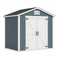 Abri de jardin en bois composite 220x180x230 cm bleu et blanc - 2026