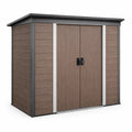 Abri de jardin en composite brun et gris 200 x 130 x 210 cm - 2026