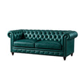 Canapé Chesterfield 3 Places Cuir Synthétique Vert 210cm - 2026