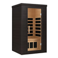 Cabine de sauna infrarouge bois noir verre sécurisé 90x90x190 cm - 2026