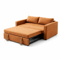 Canapé lit en tissu synthétique brun 203 x 152 x 88 cm - 2026