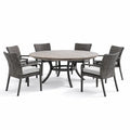 Ensemble table et chaises d'extérieur en aluminium et résine - 2026