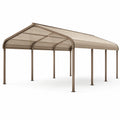 Abri voiture double en aluminium avec toit en polycarbonate 6 mm - 2026
