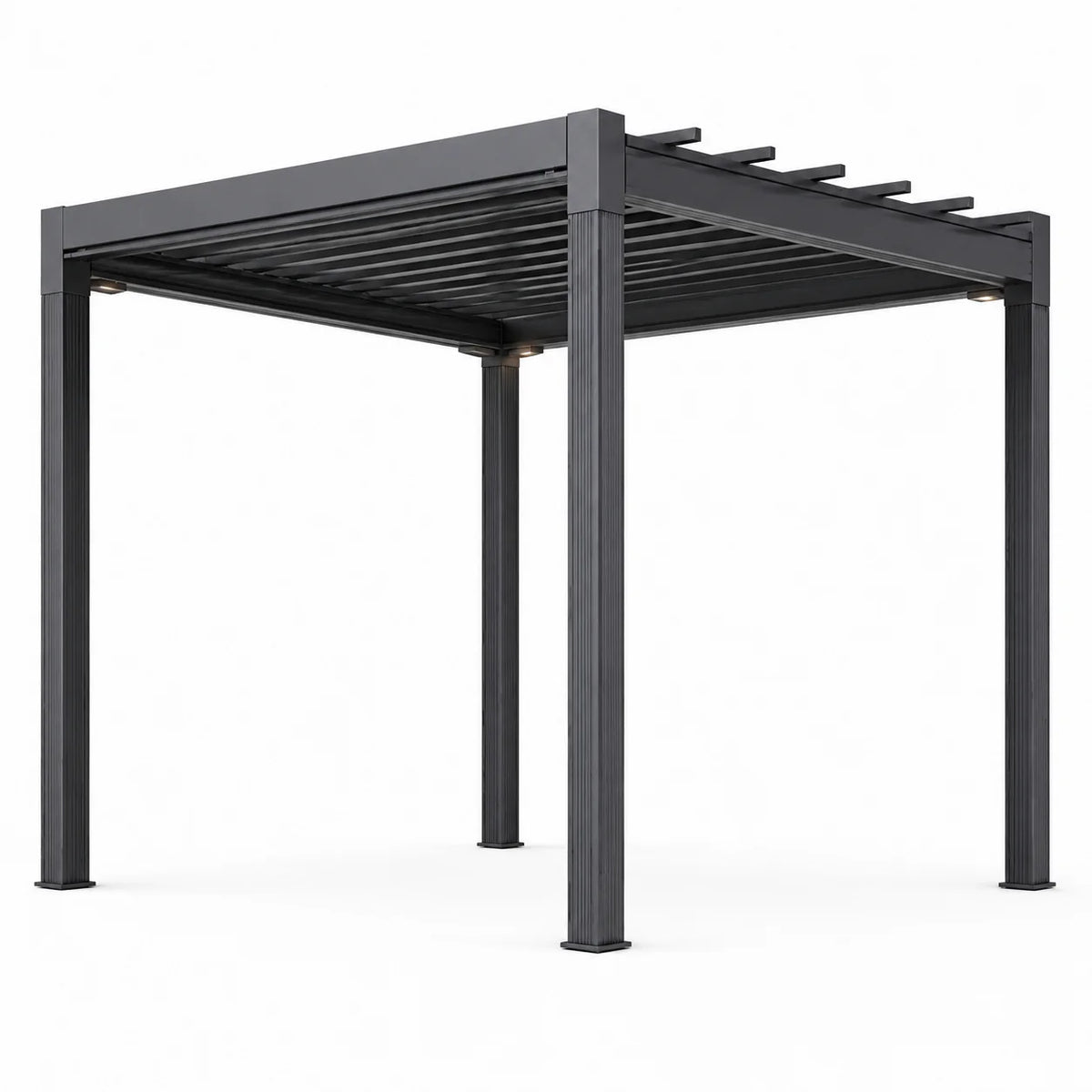 Pergola en aluminium 3x3 m gris anthracite - 2026