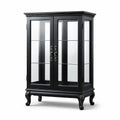 Vitrine en bois noir avec verre trempé - 2026