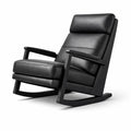 Fauteuil à bascule d’intérieur en cuir synthétique noir - 2026