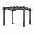 Pergola de jardin en aluminium gris - 2026