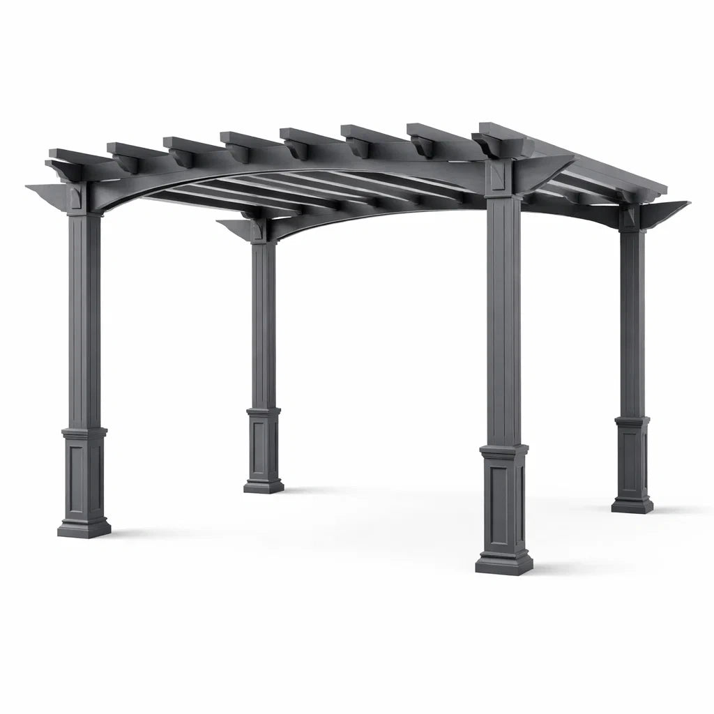 Pergola de jardin en aluminium gris - 2026