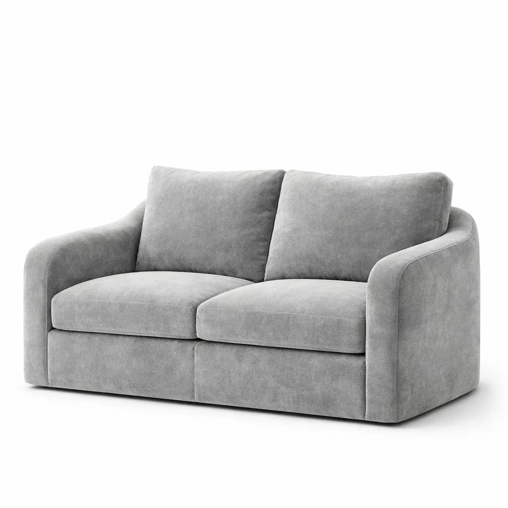 Canapé 2 places en tissu gris - 2026
