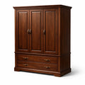 Armoire en bois de noyer 3 portes avec 2 tiroirs - 2026